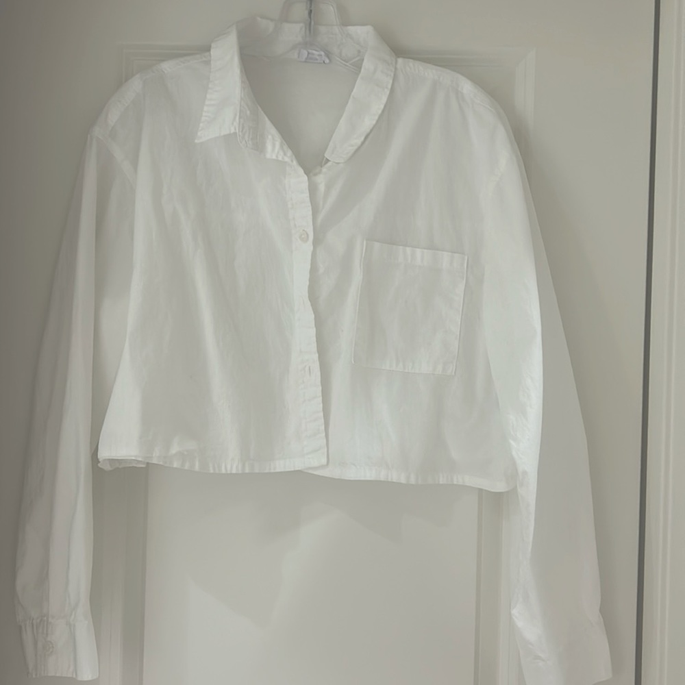 NWOT Cotton on cropped button down shirt
